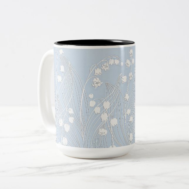 Three Dimensional Lily of the Valley Flowers Mug (Devant gauche)