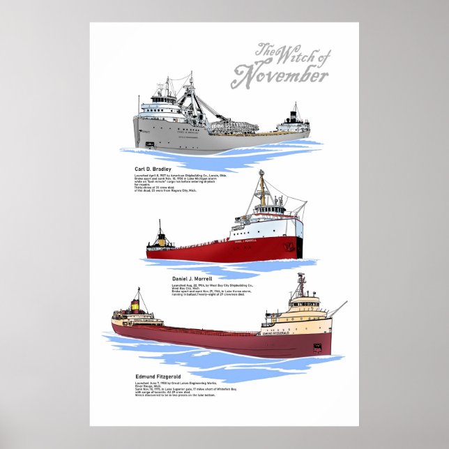 Three famous wrecks history poster (Devant)