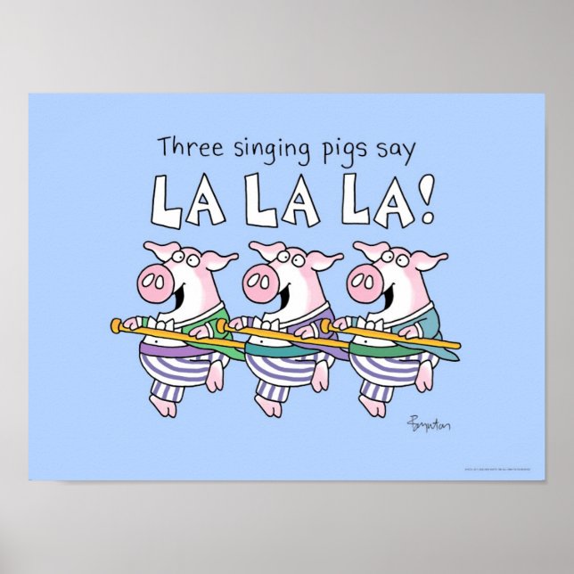 THREE SINGING PIGS affiche par Sandra Boynton (Devant)
