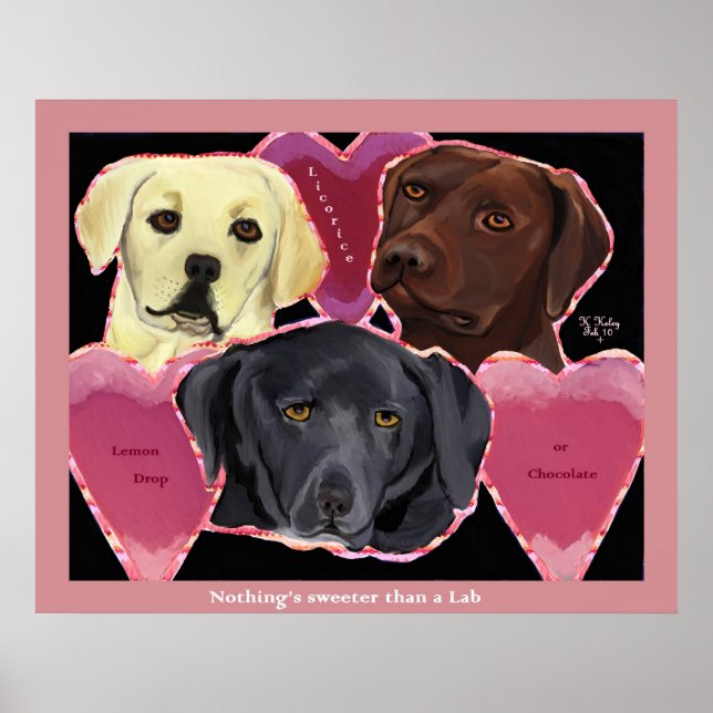 Three Sweet Labs poster (Devant)