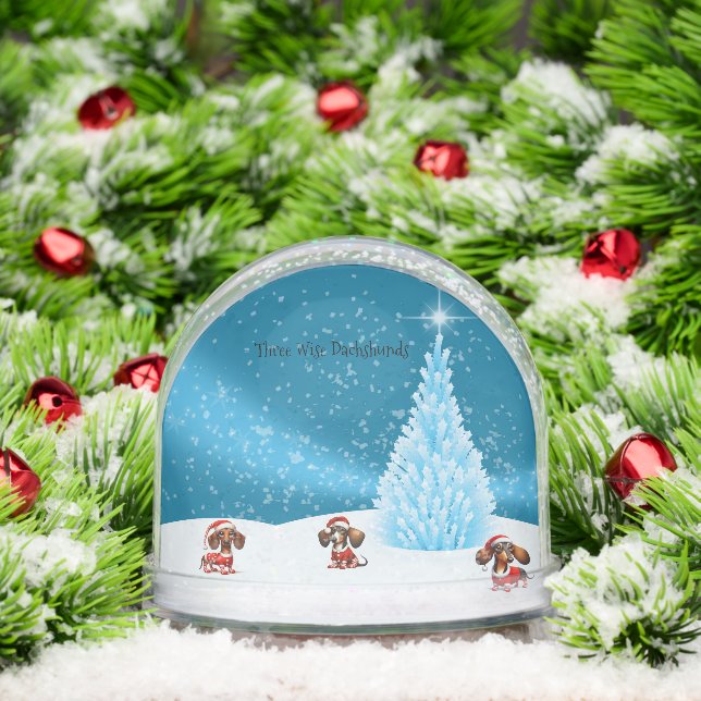Three Wise Dachshunds Snow Globe (Noël)