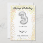 Three year old Happy Birthday card<br><div class="desc">Here is a greeting card you can personalize for that special person in your life. Click the personalize button and it will take you where you can change the information on the card. A quick and easy process that you can do over and over again. Make sure you bookmark this...</div>