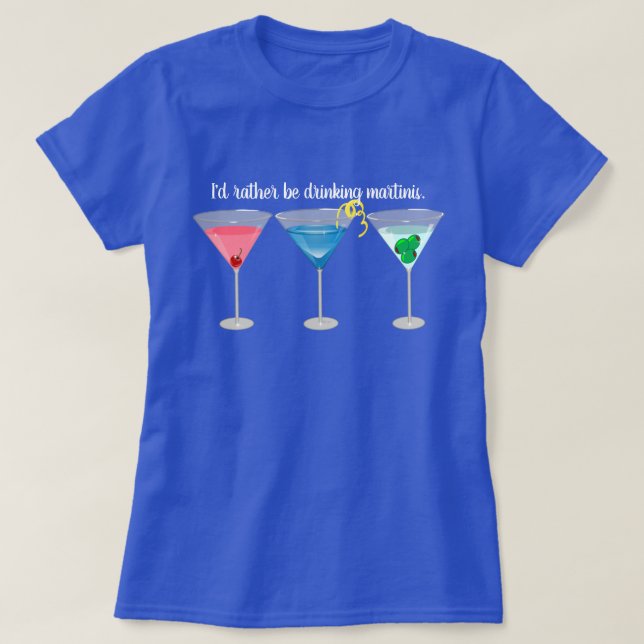Threetinis a assorti le T-shirt de martini (Design devant)