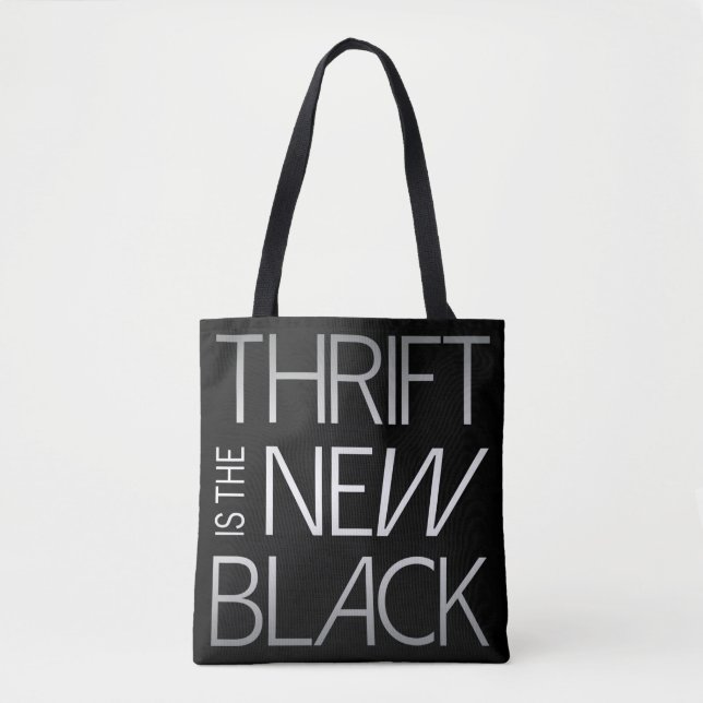Thrift est le nouveau Sac fourre-tout moderne noir (Devant)