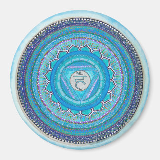 Throat Chakra Mandala Magnet