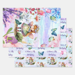 Thumbelina petit fée anniversaire papier enveloppa