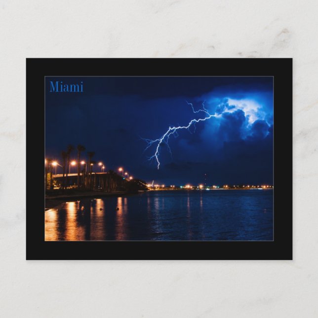 Thunderstorm sur Miami - Carte postale (Devant)
