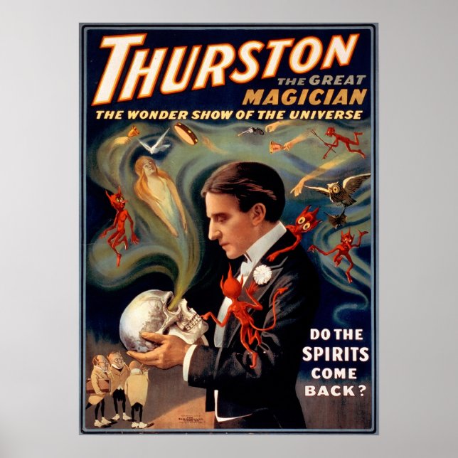 Thurston Grand Magicien Poster vintage (Devant)