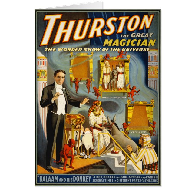 Thurston le grand magicien Poster vintage 1914 (Devant)
