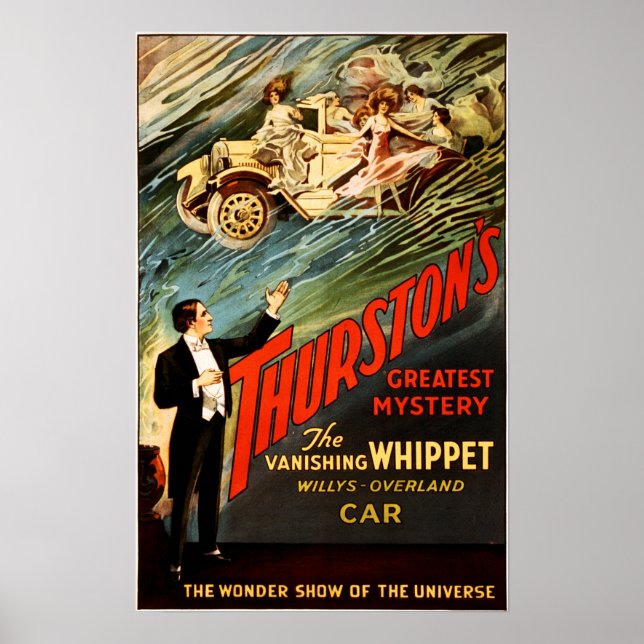 Thurston Magic Show Theatre Poster vintage Advert (Devant)