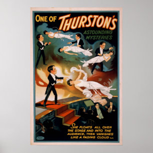 THURSTON Magicien Illusionniste VAUDEVILLE Poster
