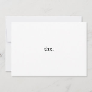thx. drôle de carte de remerciements minimale