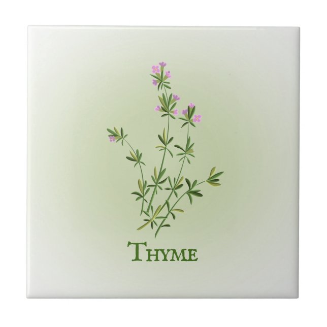Thyme Herbal Design Carreaux en céramique (Devant)