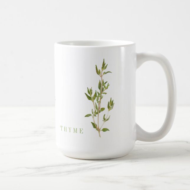 THYME Tall White Mug (Droite)