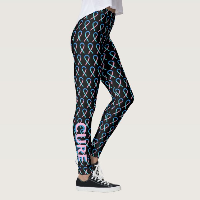 Thyroid Cancer Sensibilisation Ruban Leggings pers (Droite)