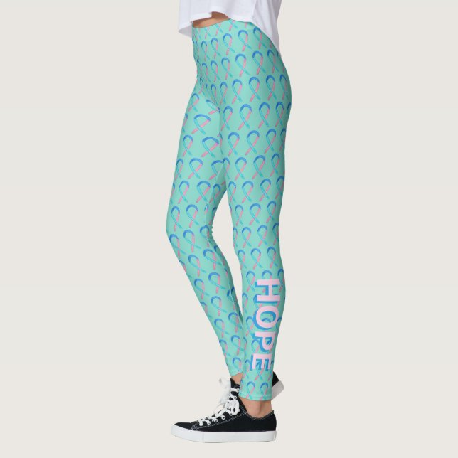 Thyroid Cancer Sensibilisation Ruban Leggings pers (Gauche)