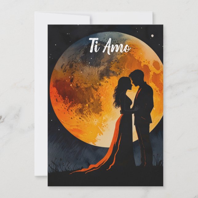 Ti Amo Espagnol Je t'aime Carte Romantique (Devant)