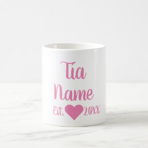 Tia Personnalisé Établi Mug Rose