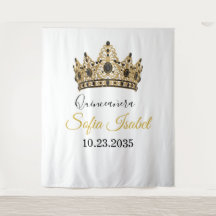 Tiare d'or sur mesure Tapisserie de Quinceañera