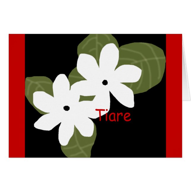 Tiare Tahitian fleurit la carte vierge (Devant Horizontal)