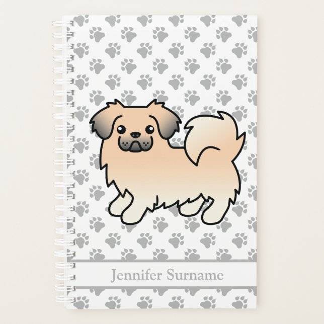 Tibétain Spaniel de couleur sable crème Dessin Ani (Devant)
