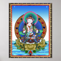 Tibetan Thangka Vajrasattva Tattoo Mandala Poster