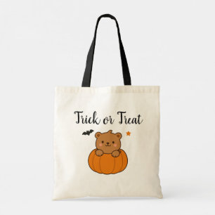 Tic d'Halloween ou Treat Bear dans le Sac fourre-t