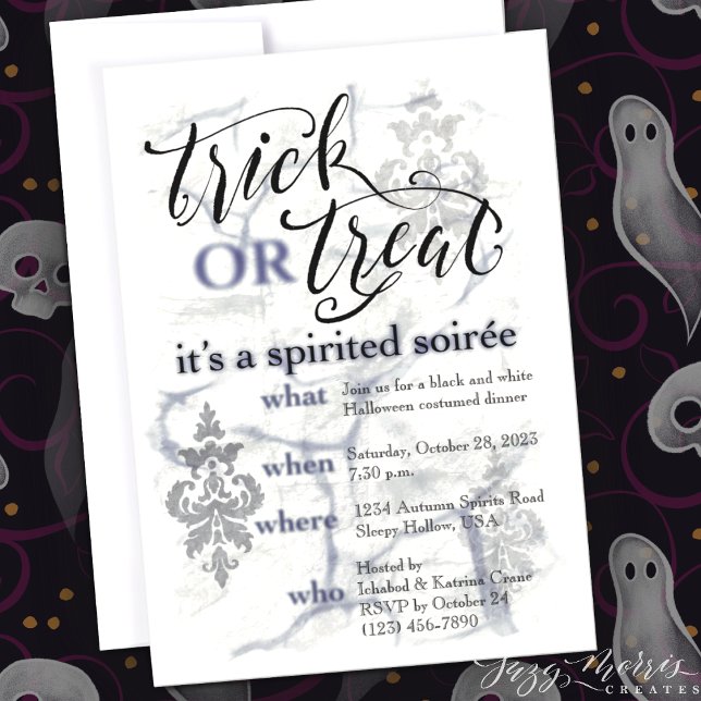 Tic ou Treat Soirée sur mesure Invitation (Créateur téléchargé)