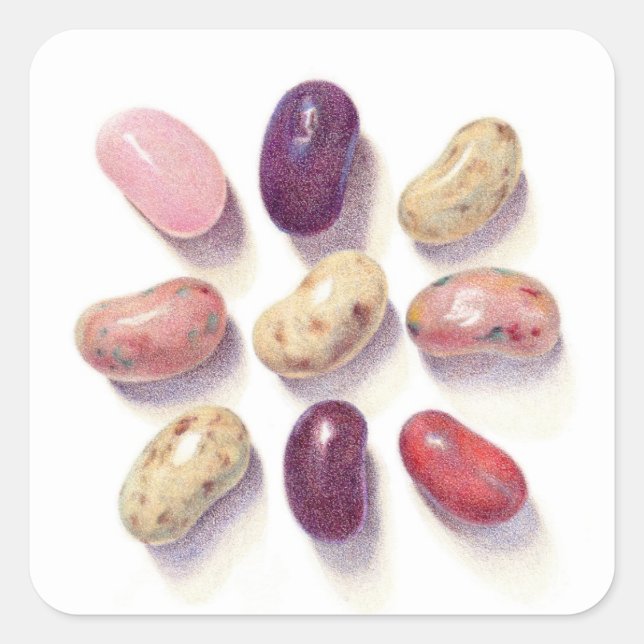 TIC TAC JELLY BEANS Stickers petit Carré (Devant)