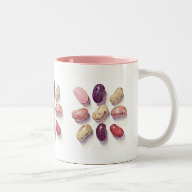 TIC TAC TOE JELLY BEANS Pink Mug à deux tons (Droit)