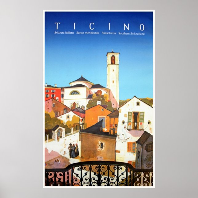 Ticino, Suisse Poster Vintage voyage (Devant)