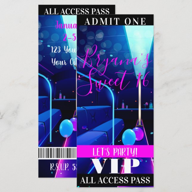 Ticket d'accès tout compris VIP pour bus de fête S (Devant / Derrière)