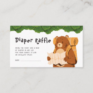 Ticket de Baby shower de couches de laine de bois