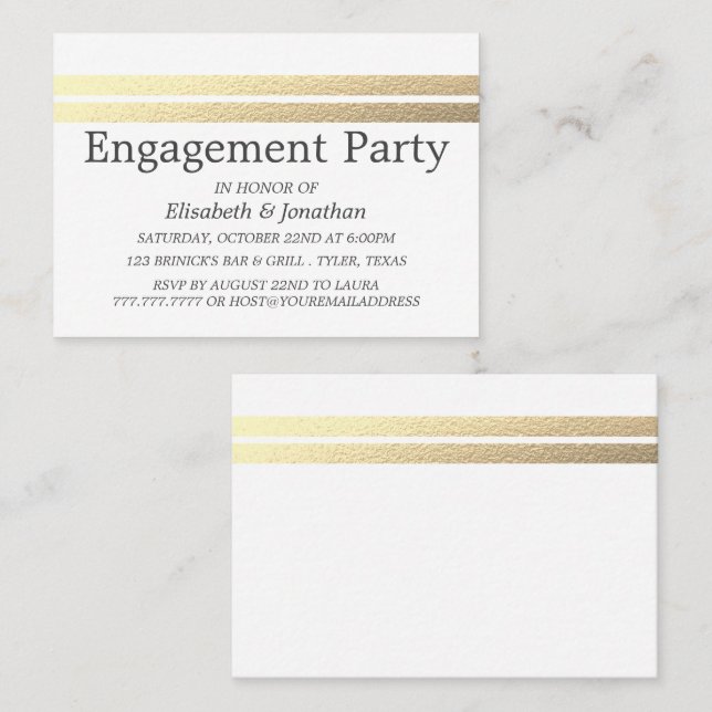 Ticket de la partie d'engagement Chic Gold Foil (Devant / Derrière)