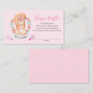 Ticket de tombola de couche pour bébé à thème écur