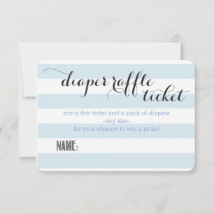 Ticket de tombola de couche pour bébé Oh Baby Blue