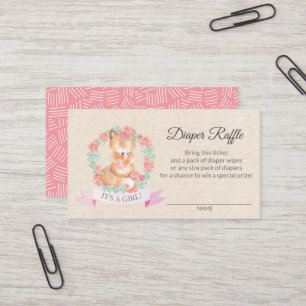 Ticket de tombola de couches pour bébé Renard Flor