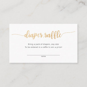 Ticket de tombola pour couche Simple Gold Calligra