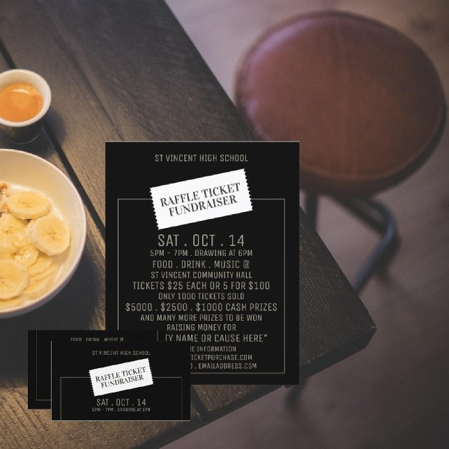 Ticket Design, Raffle Ticket Fundraiser Event (Créateur téléchargé)