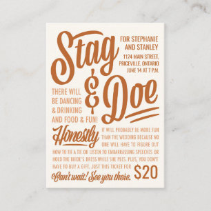 Ticket Honnêtement Stag & Doe