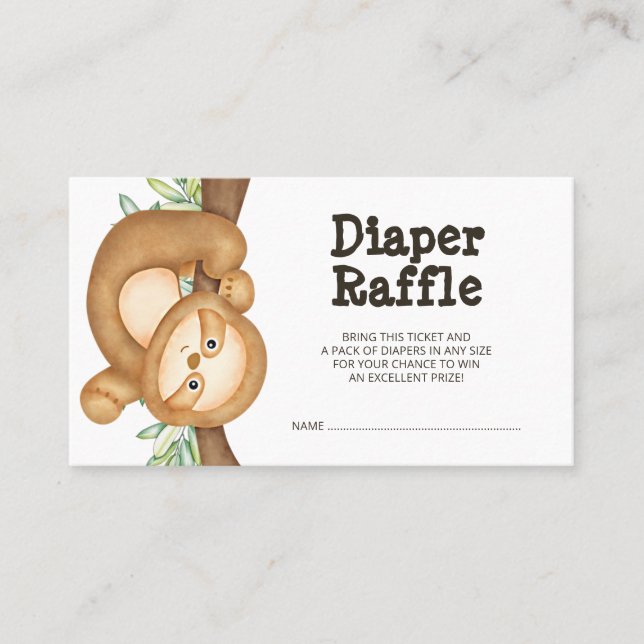 Ticket Jungle Baby shower Déchets (Devant)