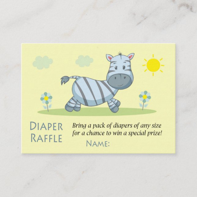 Tickets de raffle Zebra Diaper (Devant)