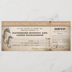 tickets d'embarquement faire-part de mariage
