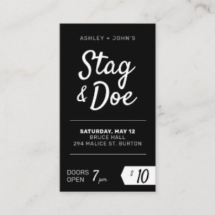 Tickets Stag and Doe modernes classiques de la fêt