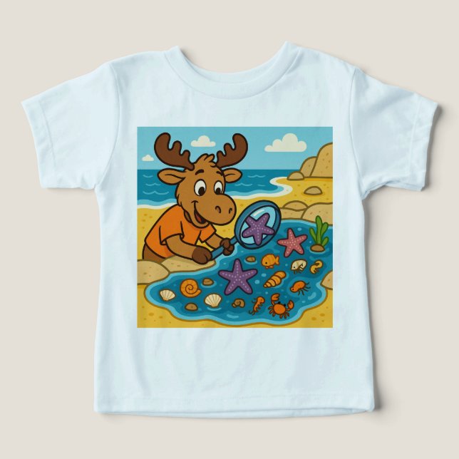 Tide Pool Treasure Hunt – Explorer Tee for Curious (Design Recto)
