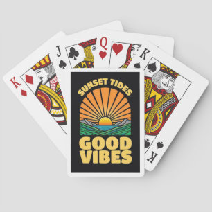 Tides Sunset Good Vibes Poker Cartes de jeu Cartes
