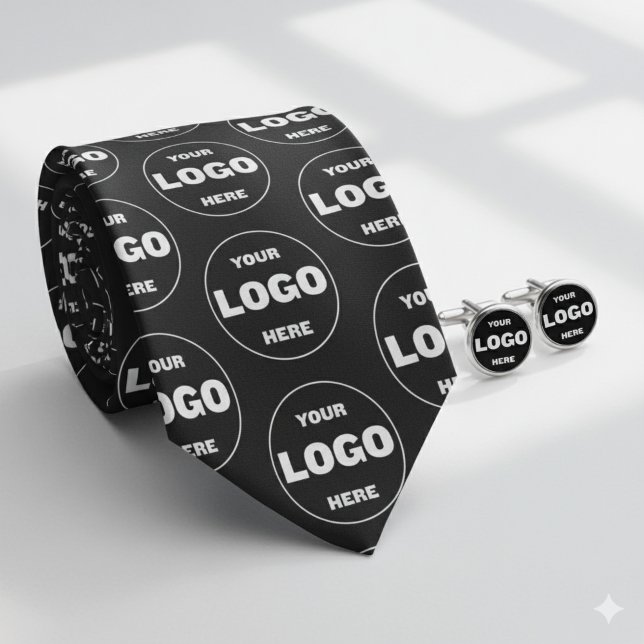 Tie à logo personnalisé - Cravate professionnelle  (Custom Logo Tie - Professional Branded Necktie)