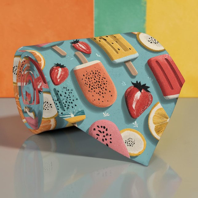 Tie cravate glace aux fruits d'été saisonniers (Créateur téléchargé)