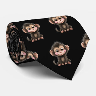 Tie Cravate Singe Mignon Kawaii