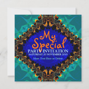 Tie Dye Batik Invitation art fractal